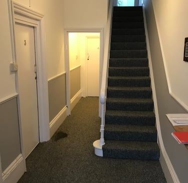 Hallway and staircase refurbishment in Worthing Sussex, carpet fitting and decorating