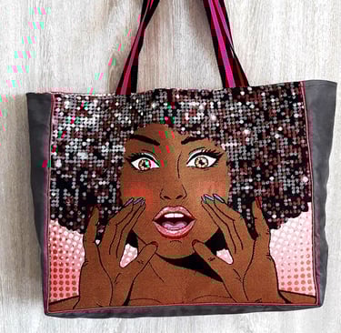 sac cabas porté épaule en tissu suédine Woman