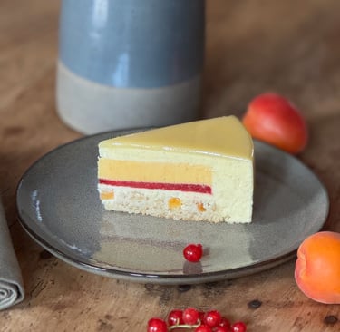 entremet abricot groseille