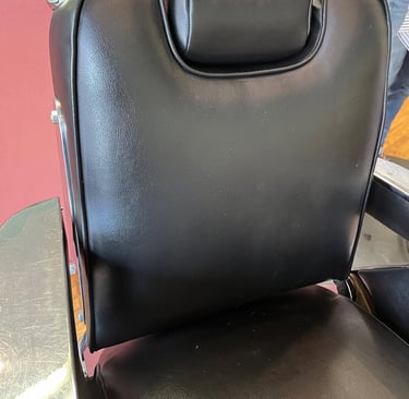 vintage Takara Belmont barber chair seat back
