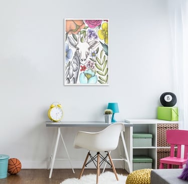 Kids Rooms with Giraffe Wall Art