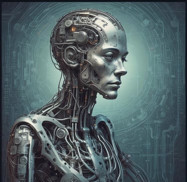 the word ai spelled in white letters on a black surface