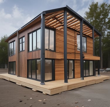 a small model of a house with a roof