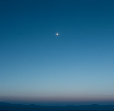 A single star in the early morning sky — Nietzsche’s “dancing star