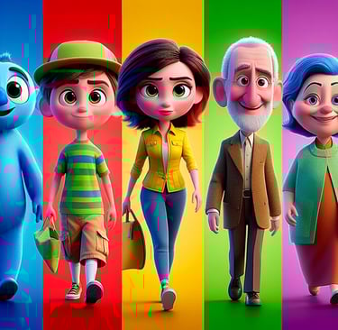 a group of animated animated animated characters MARTIN PE / COACH