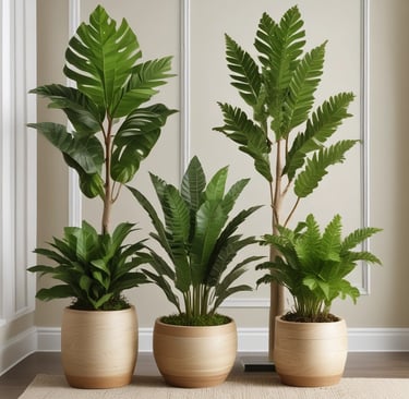 large artificial plants