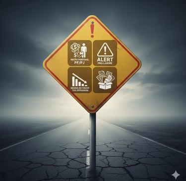 Uma placa amarela com um sinal de alerta na beira de uma estrada.