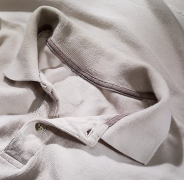 Rongzhiyue: Polo shirt with elastic rib collar