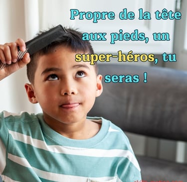 slogan affiche hygiene corporelle enfant