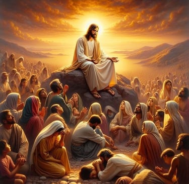 Jesus Christ giving lessons to his children