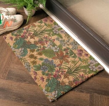 Outdoor Mat with a floral pattern