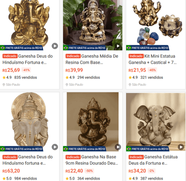 Ganesha Estátua Promoção Shopee
