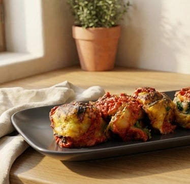 Easy puff pastry dinner with spinach and ricotta