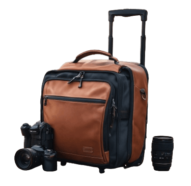 leather trolley bags with handles and wheels