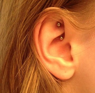 Professional rook piercing in Montrose studio with sterile tools