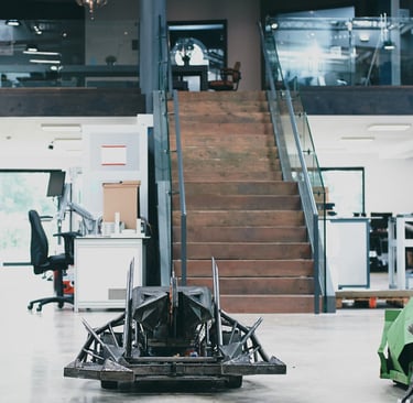 Replicas of Shunt, Dead Metal and Sgt Bash, the house robots from Robot Wars at Labman Automation