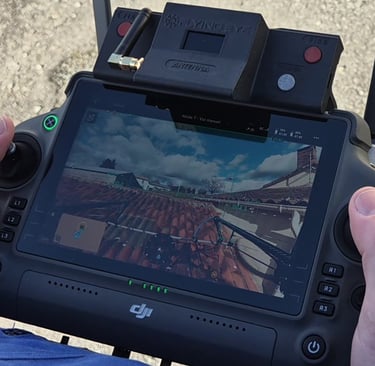 vue de la télécommande d'un drone de pulvérisation