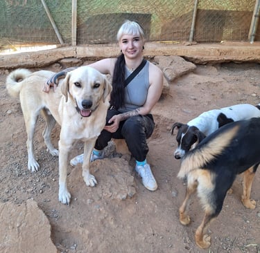 Mel mit Tierschutzhund