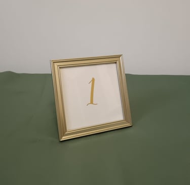 numéro de table doré