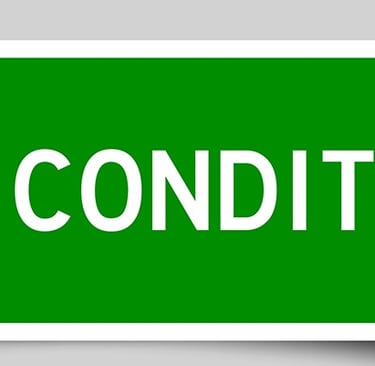 green terms and conditions sign