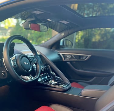 Premium interior detail with no dust on a sports car - looks new