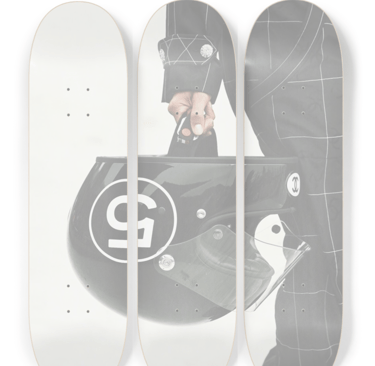 a 3 peice custom skateboard deck wall art custom