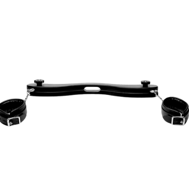 a bondage devices that binds the male privates to cuffs on wrist or ancles
