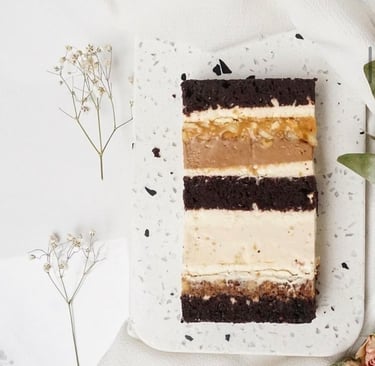 a piece of cake with a slice of cake on a plate