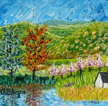 Cuadro Lago en la montaña