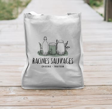 Mockup - Identité Racines sauvage - épicerie traiteur -par Soleado studio