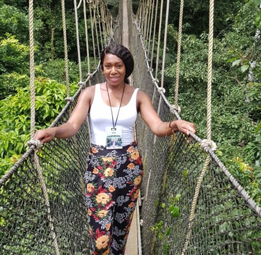 Dahomey African Tours Secretary and Tour Consultant at Kakum National in Ghana