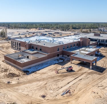 a large building under construction