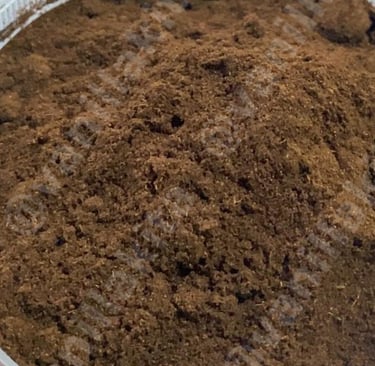 Vanilla powder on bowl