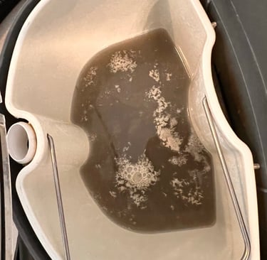dirt water after sofa cleaning