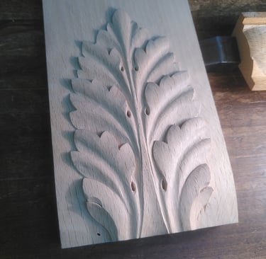 Sculpture feuille d'acanthe LouisXVI thiriat Aubin