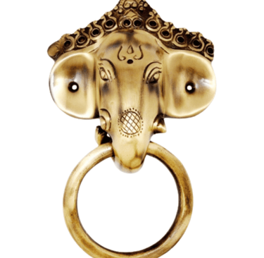 a gold ring with a head of an elephant