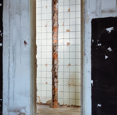 Ancien sanitaire suite à la démolition