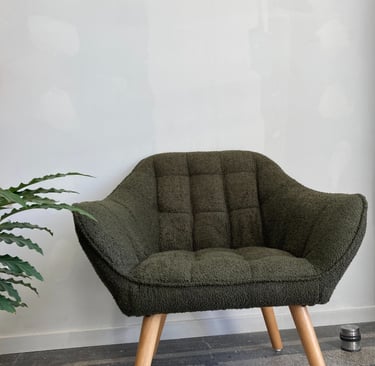 changement de tissu sur un fauteuil contemporaine