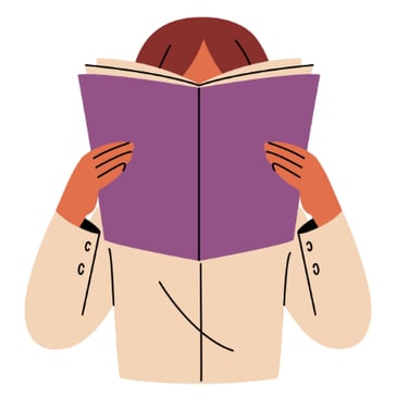 a woman reading a book