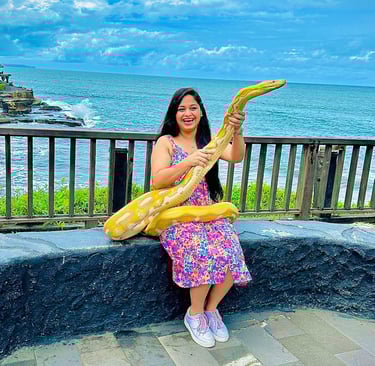 Yogita with Python Snake