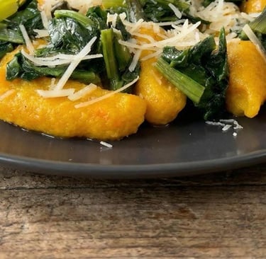 Pumkin gnocchi made at home