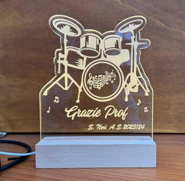 lampada Led Plexiglass personalizzata