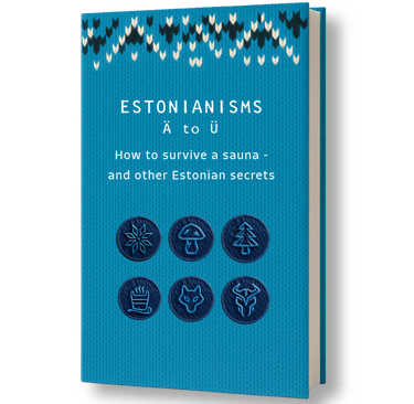 Estonianisms book with a blue background