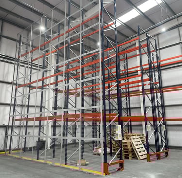 Adjustable Pallet Racking with Mesh