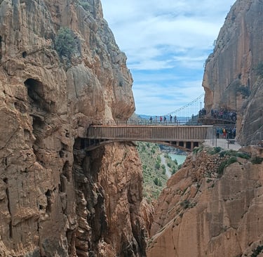 Ponte panoramico nel Caminito Del Rey in Andalusia
