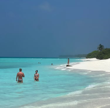 Spiaggia di Dhigurah alle Maldive