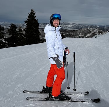Dr. Meyers skiiing