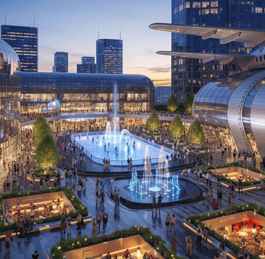  A central hub for gatherings and public events.