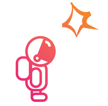 The hypnonaute logo : a cosmonaute with his star