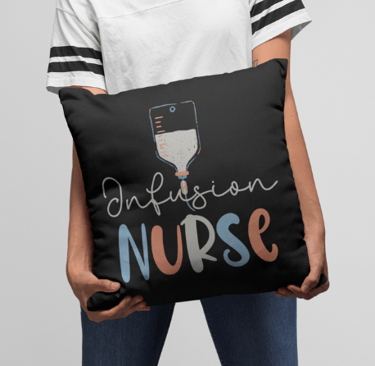 infusion nurse throw pillow